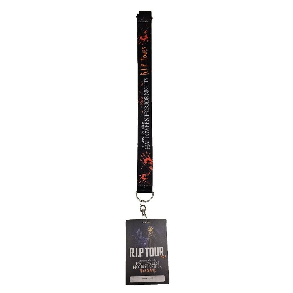 2022 Halloween Horror Nights HHN 31 RIP Tour Universal Studios Florida Lanyard